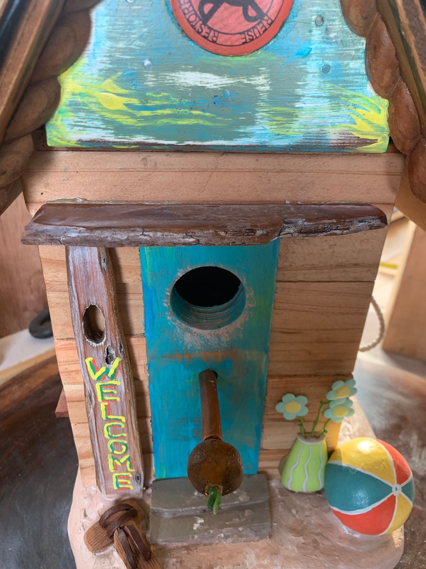 Beach House Bluebird house