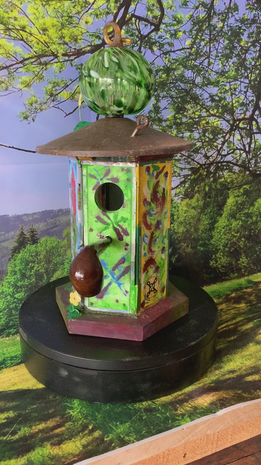 Whimsical bluebird house