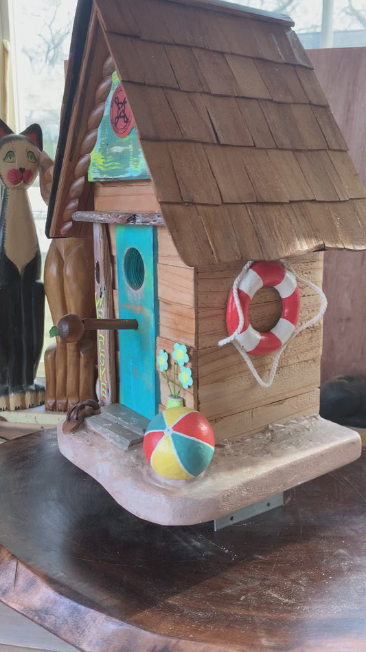 Beach House Bluebird house