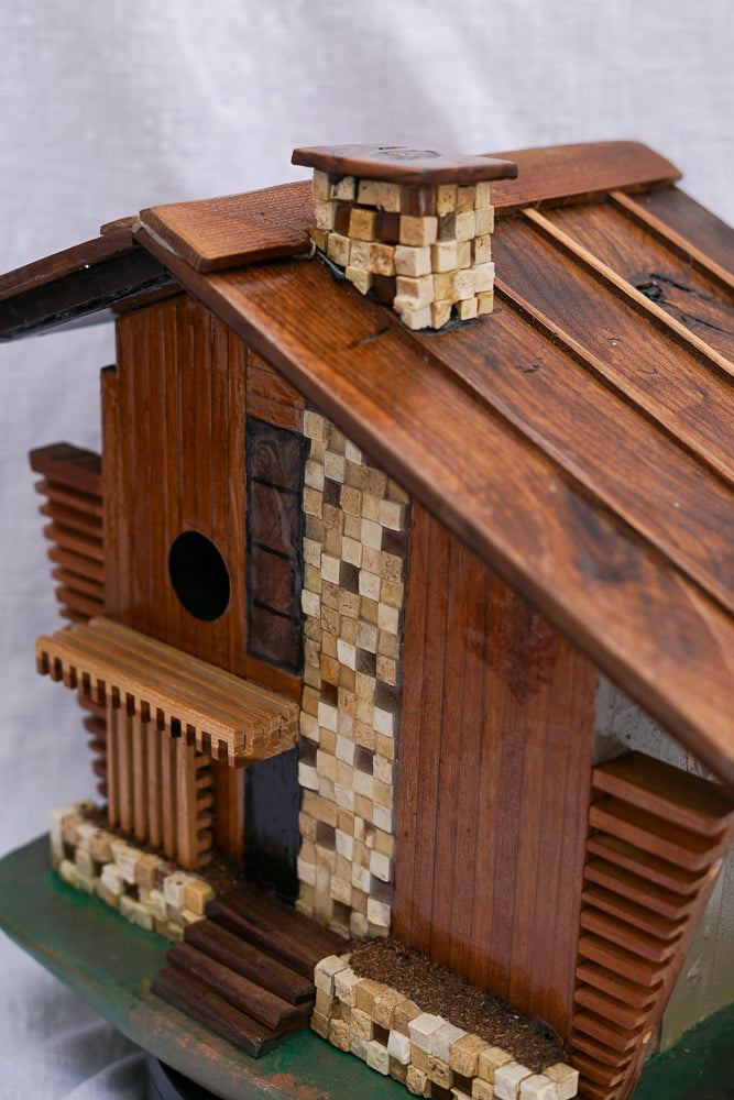 Brown Mid Century Modern Birdhouse