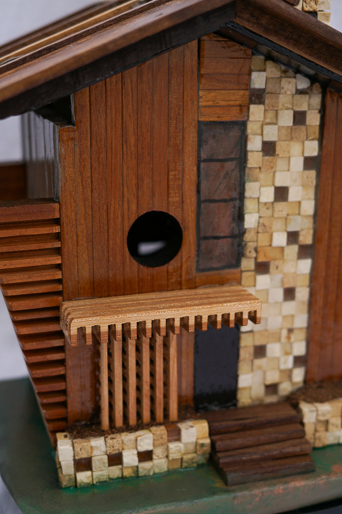 Brown Mid Century Modern Birdhouse