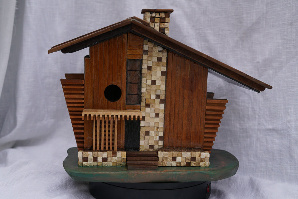 Brown Mid Century Modern Birdhouse